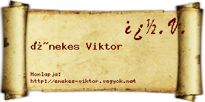 Énekes Viktor névjegykártya